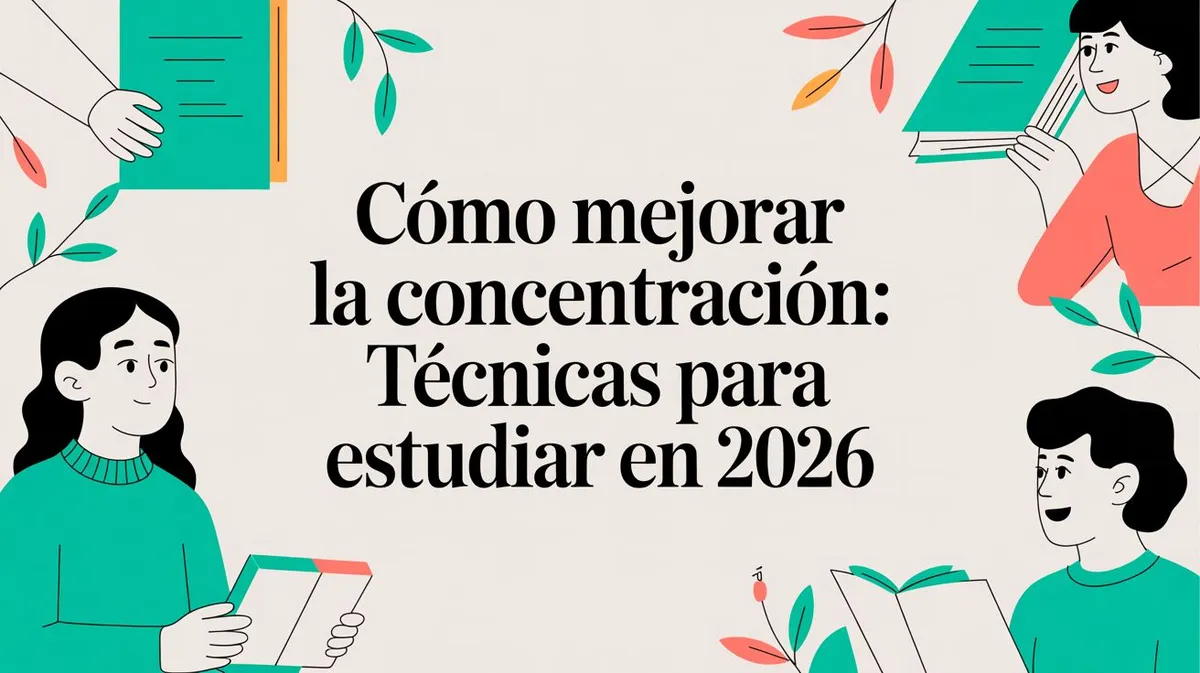 Cómo mejorar la concentracion: técnicas para estudiar en 2026