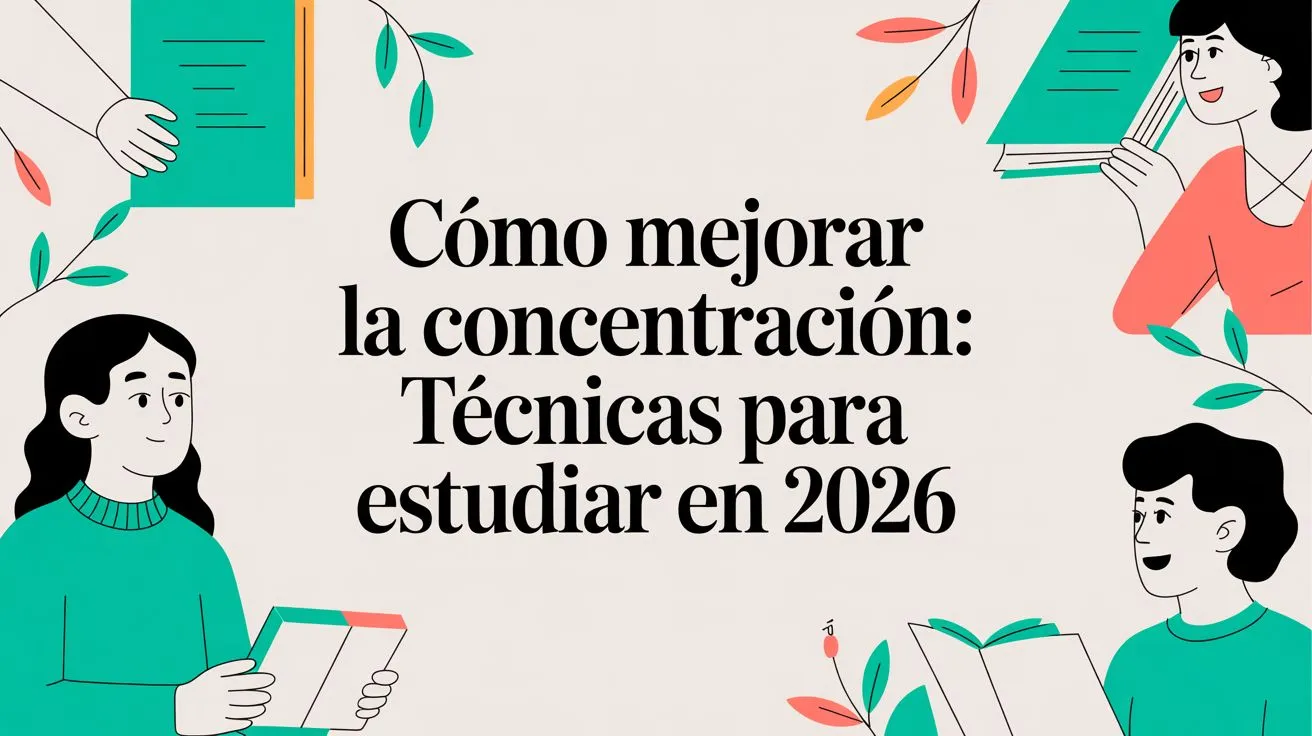 Cómo mejorar la concentracion: técnicas para estudiar en 2026