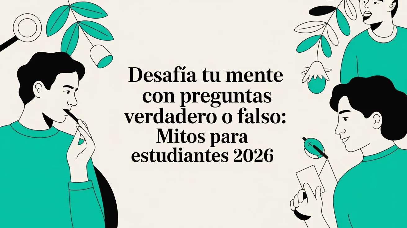 Desafía tu mente con preguntas verdadero o falso: mitos para estudiantes 2026