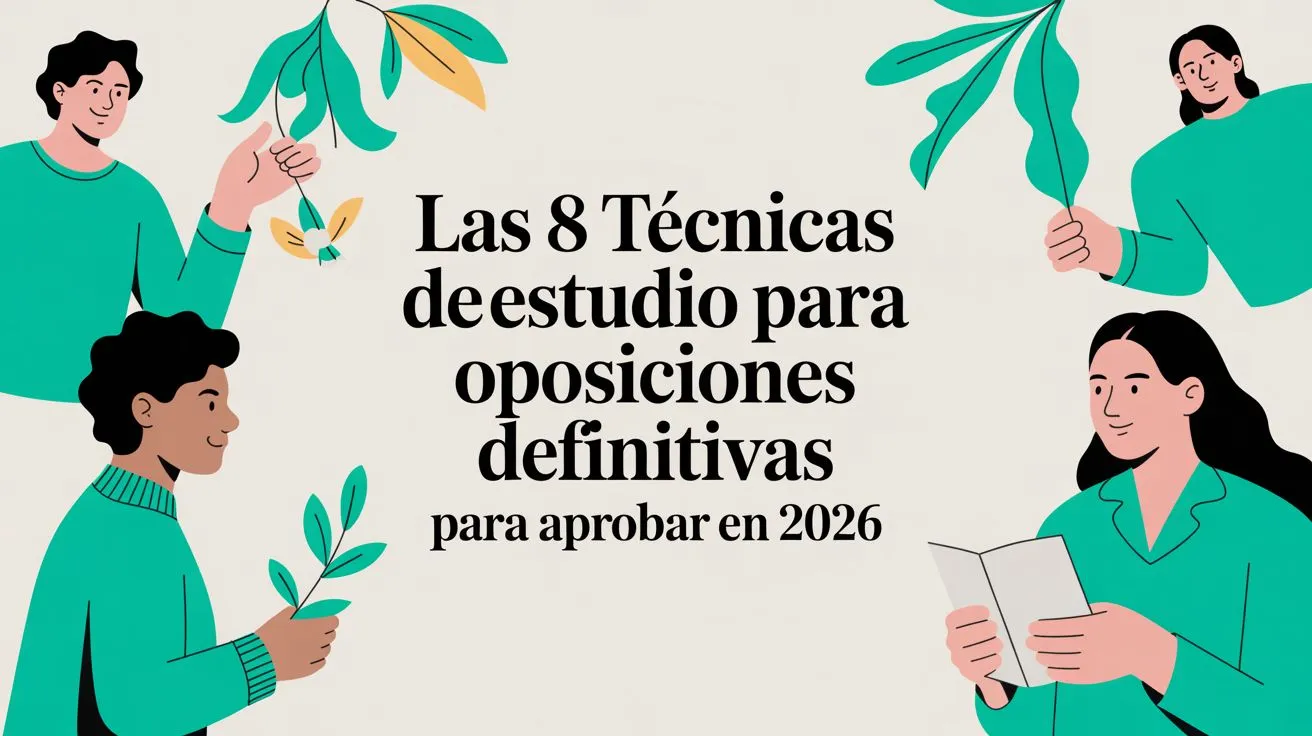 Las 8 técnicas de estudio para oposiciones definitivas para aprobar en 2026